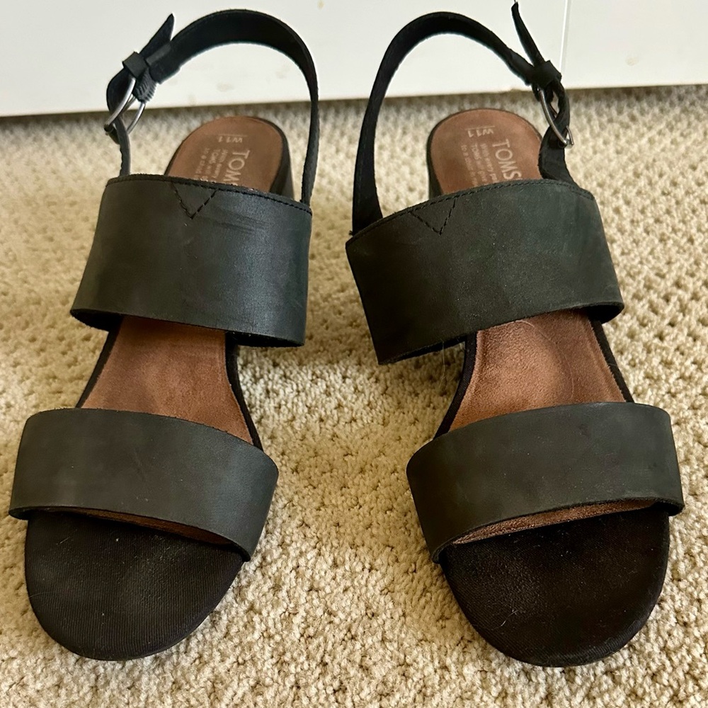 Toms Women's Black Sandals